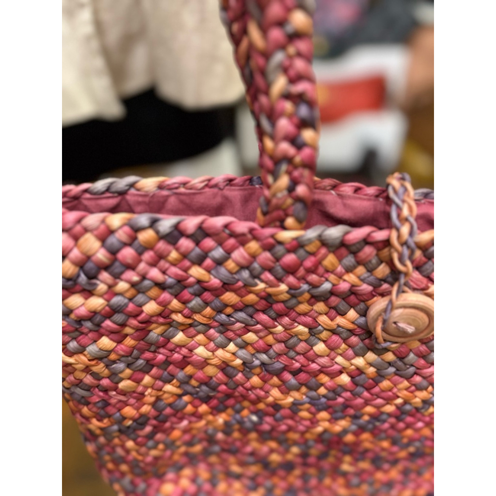 GAP Multicolor Woven Tote Bag One Size - Picture 3 of 5
